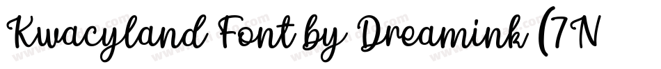 Kwacyland Font by Dreamink (7NTypes)字体转换